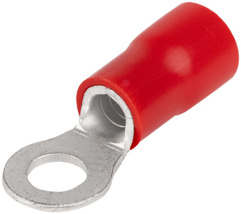 Očesni kabelski čevelj 10mm2, d1=4,7 mm, d2=8,4 mm, rdeč