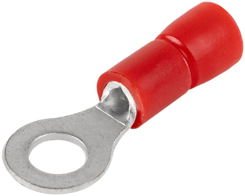 Očesni kabelski čevelj 1,5 mm2, d1=1,7 mm, d2=5,3 mm, rdeč