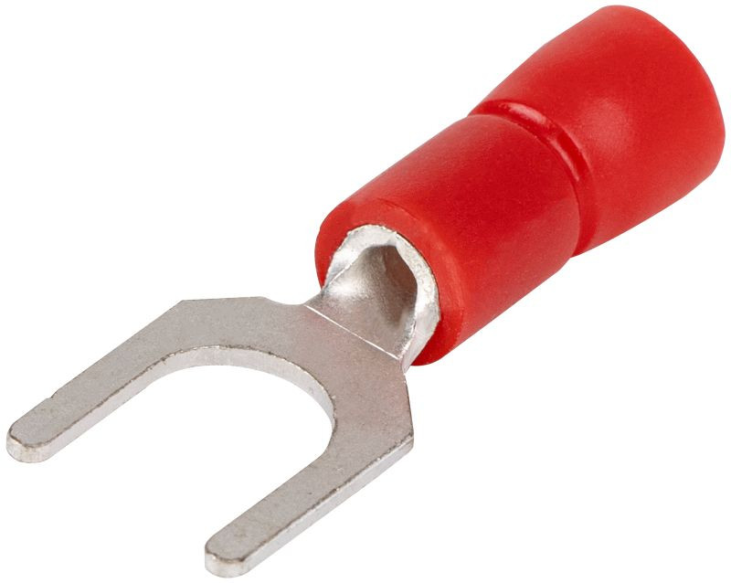 Viličasti kabelski čevelj 1,5 mm2, d1=1,7 mm, d2=4,3 mm, rdeč
