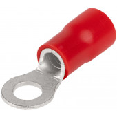 Očesni kabelski čevelj 10mm2, d1=4,7 mm, d2=6,5 mm, rdeč