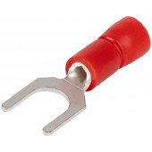 Viličasti kabelski čevelj 1,5 mm2, d1=1,7 mm, d2=5,3 mm, rdeč